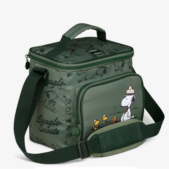 PEANUTS Beagle Scouts x Igloo Lunch Pail Square Insulated Cooler Bag 9-Can New - Picture 1 of 10